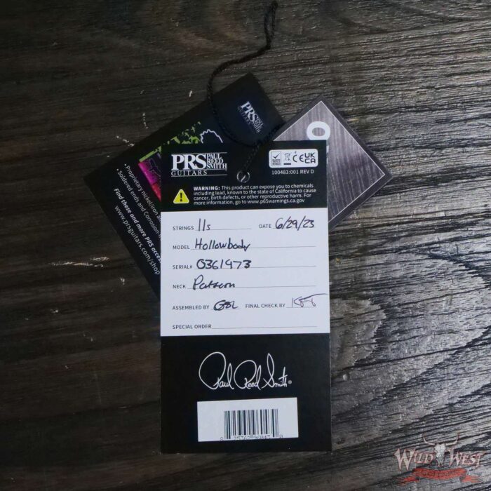 Paul Reed Smith PRS Core Series Hollowbody II Piezo HB2 Charcoal Cherry Burst - Image 12