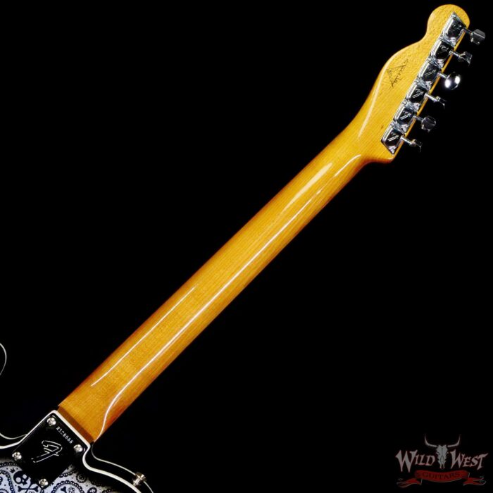 Fender Custom Shop Paul Waller Masterbuilt 1967 Telecaster Custom HH NOS Black Skull Paisley - Image 5