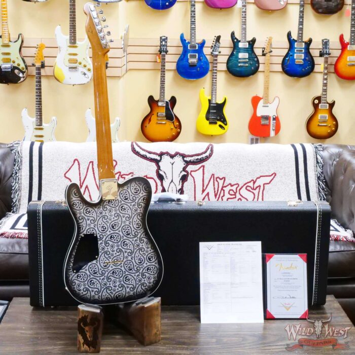 Fender Custom Shop Paul Waller Masterbuilt 1967 Telecaster Custom HH NOS Black Skull Paisley - Image 10
