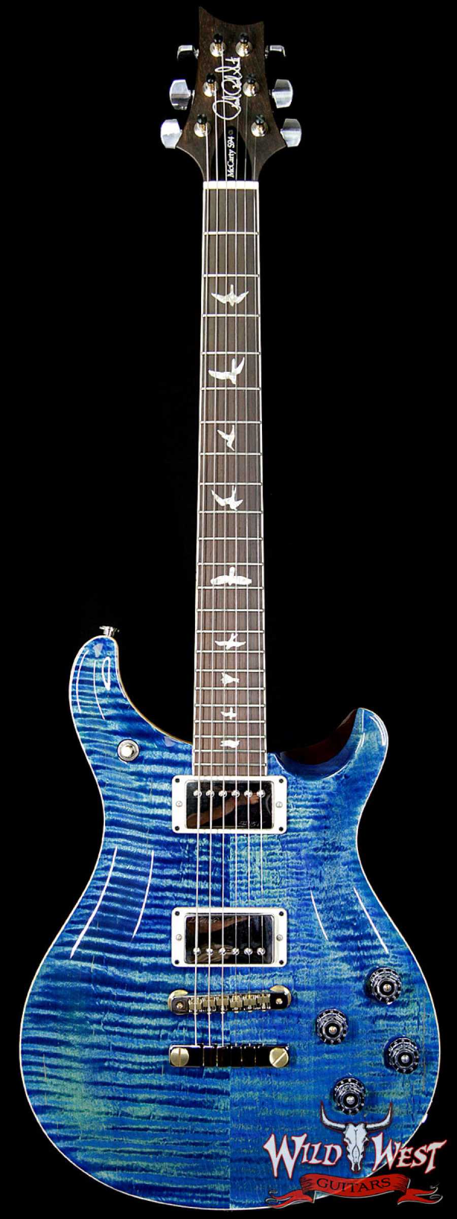 prs-mc594-brz-riverblue-241750-main1__wwg_large.jpg Paul Reed Smith PRS Flame Maple Top McCarty 594 Brazilian Rosewood Fretboard River Blue - Image 1