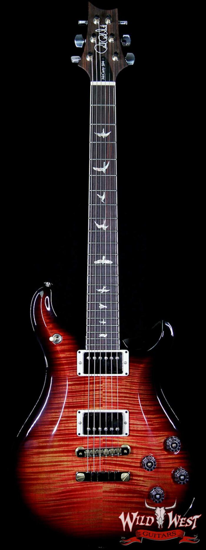 PRS Paul Reed Smith Flame Maple 10 Top McCarty 594 Rosewood Fretboard Blood Orange Smokeburst - Image 1