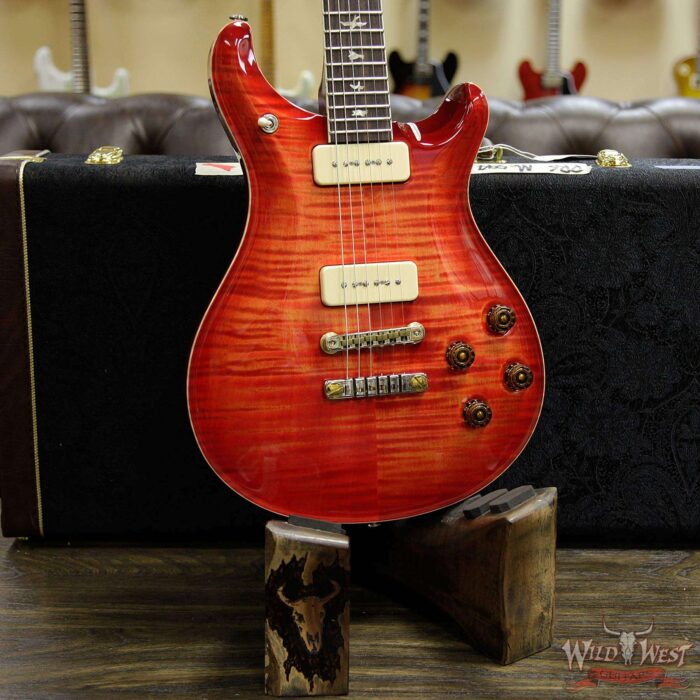 PRS McCarty 594 Soapbar P90 Flame Maple Top Rosewood Fingerboard Blood Orange - Image 13