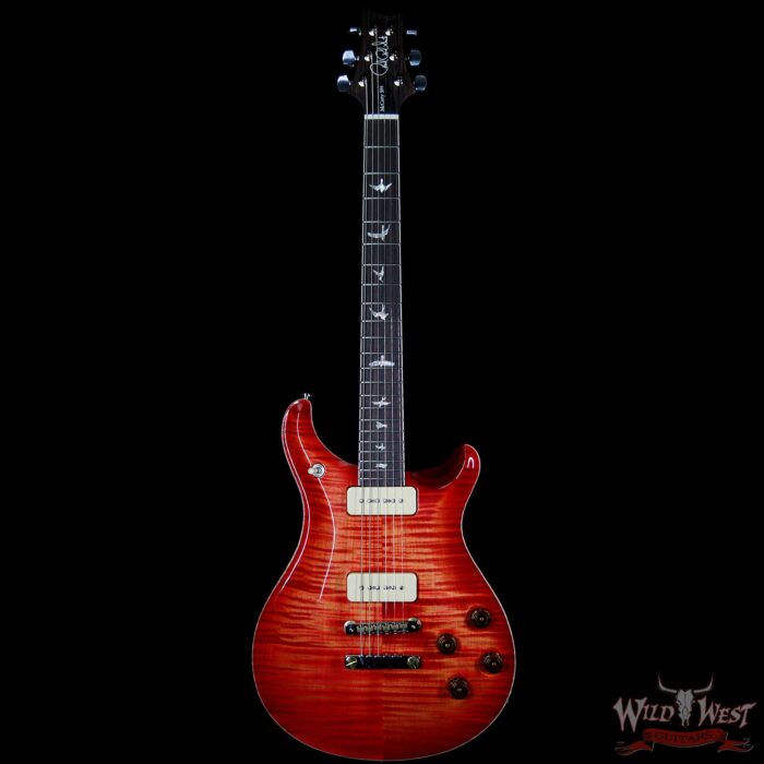 PRS McCarty 594 Soapbar P90 Flame Maple Top Rosewood Fingerboard Blood Orange - Image 5