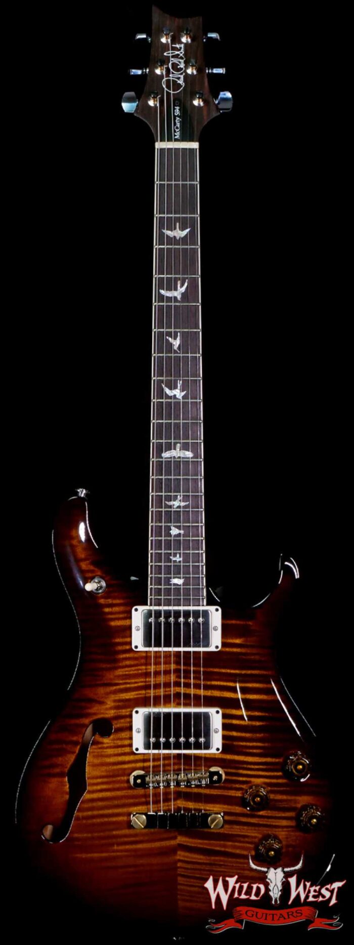 Paul Reed Smith PRS Core McCarty 594 Semi-Hollow Rosewood Fingerboard Black Gold Wraparound - Image 1
