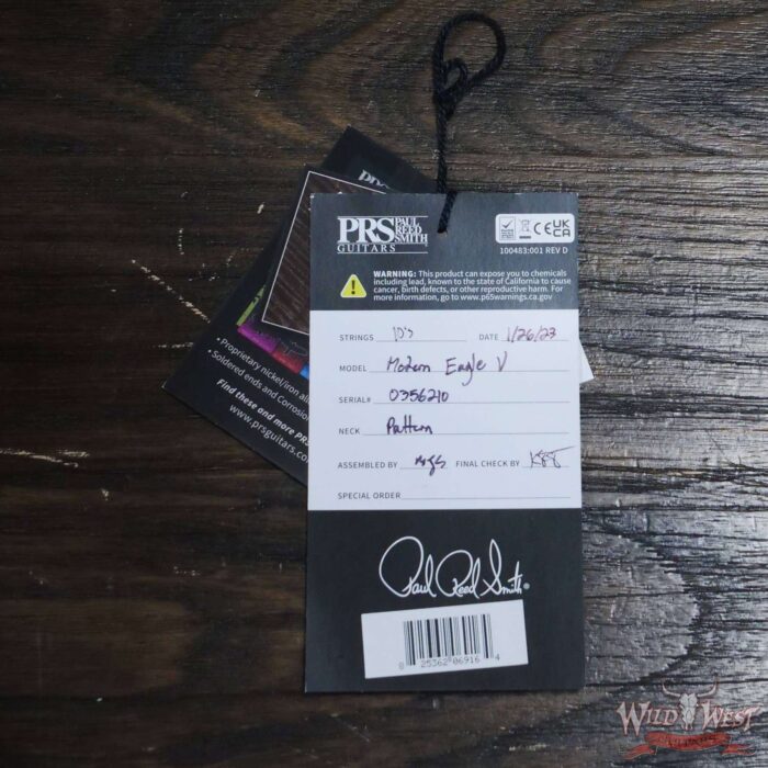 Paul Reed Smith PRS Core Series Modern Eagle V ME5 Rosewood Board Faded Whale Blue Smokeburst - Image 11