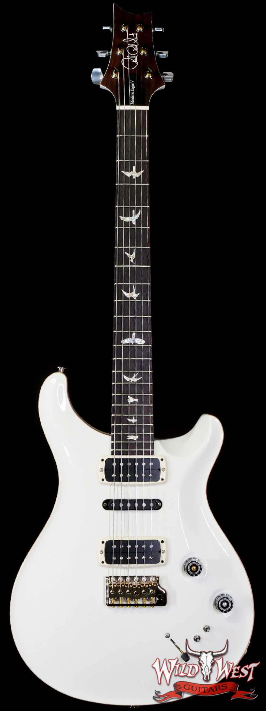 prs-mev-361040-main__wwg_large.jpg Paul Reed Smith PRS Core Series Modern Eagle V ME5 Rosewood Fingerboard Antique White - Image 1