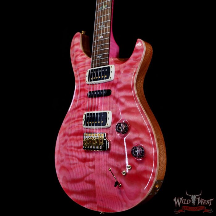 Paul Reed Smith PRS Wood Library 10 Top Quilt Modern Eagle V ME5 Flame Maple Neck Brazilian Rosewood Board Bonnie Pink 7.90 LBS (US Only / No International Shipping) - Image 2