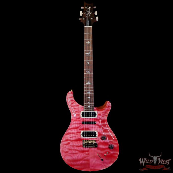 Paul Reed Smith PRS Wood Library 10 Top Quilt Modern Eagle V ME5 Flame Maple Neck Brazilian Rosewood Board Bonnie Pink 7.90 LBS (US Only / No International Shipping) - Image 3