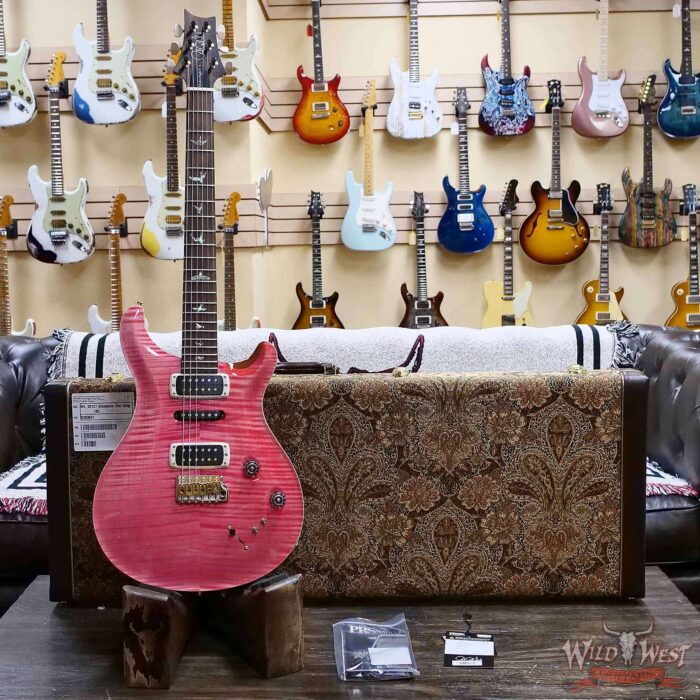 Paul Reed Smith PRS Wood Library 10 Top Quilt Modern Eagle V ME5 Flame Maple Neck Brazilian Rosewood Board Bonnie Pink 7.90 LBS (US Only / No International Shipping) - Image 6