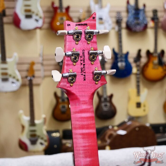 Paul Reed Smith PRS Wood Library 10 Top Quilt Modern Eagle V ME5 Flame Maple Neck Brazilian Rosewood Board Bonnie Pink 7.90 LBS (US Only / No International Shipping) - Image 10