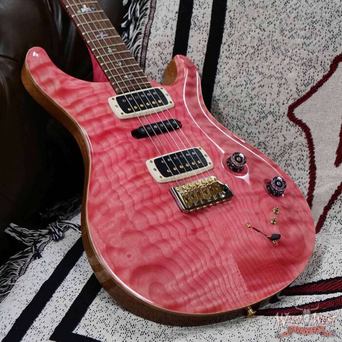 Paul Reed Smith PRS Wood Library 10 Top Quilt Modern Eagle V ME5 Flame Maple Neck Brazilian Rosewood Board Bonnie Pink 7.90 LBS (US Only / No International Shipping) - Image 8
