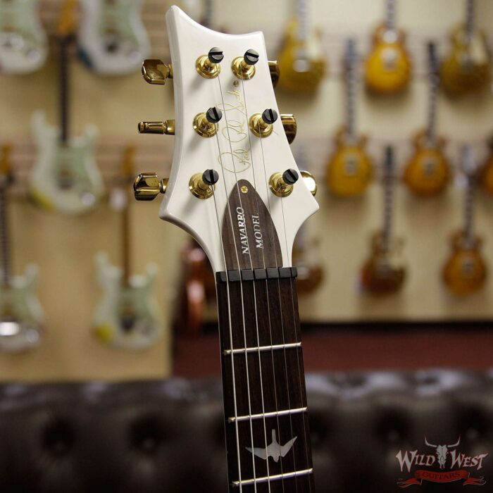 2005 PRS Dave Navarro Signature Custom 24 Brazilian Rosewood Fingerboard Jet White - Image 6