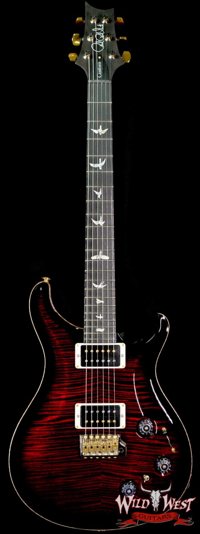 Paul Reed Smith PRS 10 Top Custom 22 Piezo P22 Ebony Fingerboard Fire Red Smokeburst - Image 1