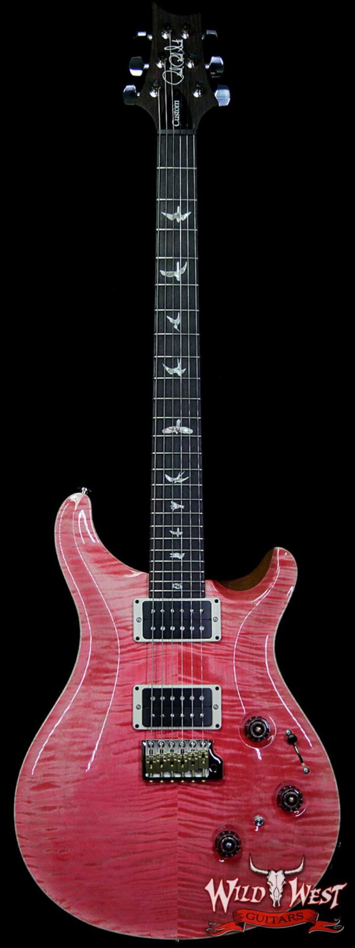 Paul Reed Smith PRS Custom 24 Piezo P24 Flame Maple Top Rosewood Fingerboard Bonnie Pink - Image 1
