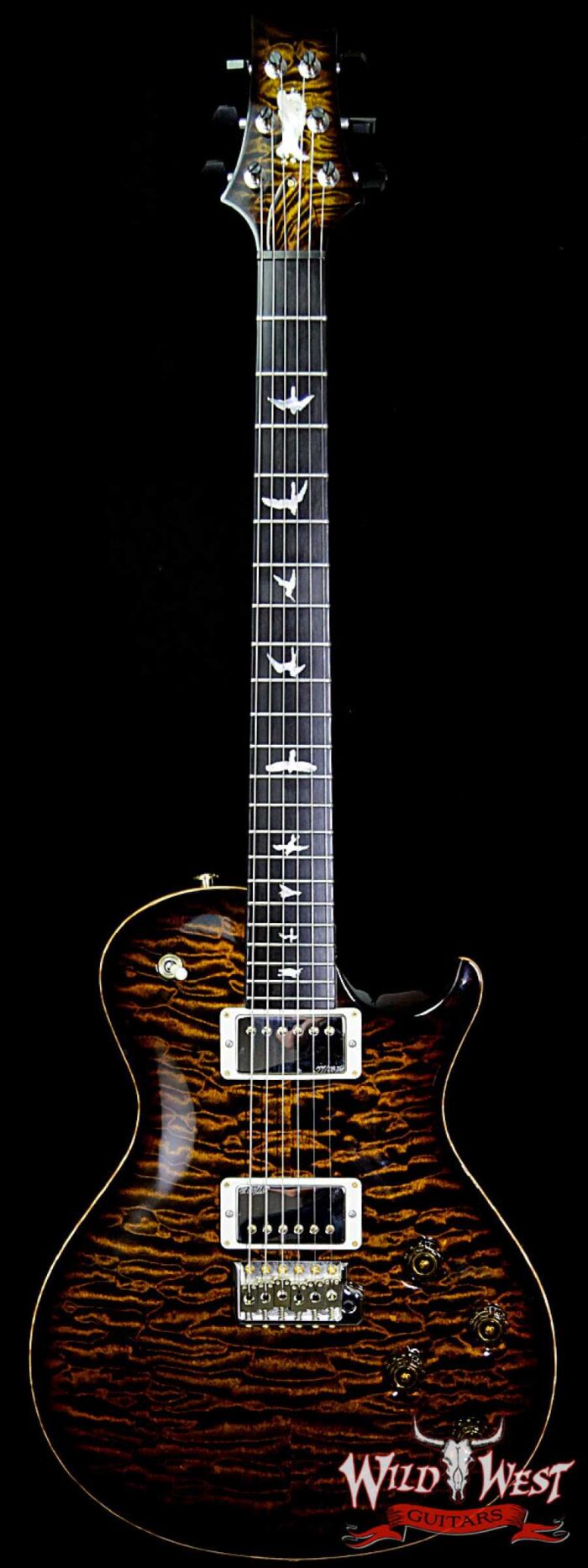 PRS Private Stock 6049 Singlecut Tremolo Brazilian Rosewood Neck Ebony Board Tiger Eye Smoked Burst - Image 1