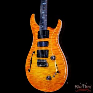 Paul Reed Smith PRS Private Stock Limited Edition Special Semi-Hollow Black Limba Back & Neck Ziricote Board Citrus Glow - Image 2