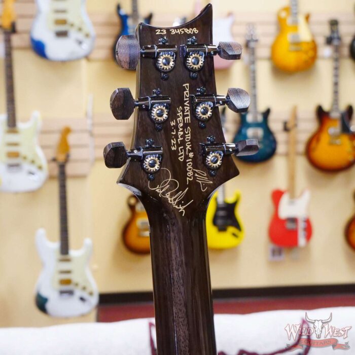 Paul Reed Smith PRS Private Stock Limited Edition Special Semi-Hollow Black Limba Back & Neck Ziricote Board Citrus Glow - Image 10