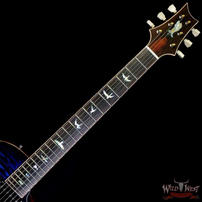 Paul Reed Smith PRS Private Stock # 10307 McCarty 594 Singlecut Hollowbody I Piezo Brazilian Rosewood Fingerboard Aqua Violet Glow Smoked Burst - Image 4