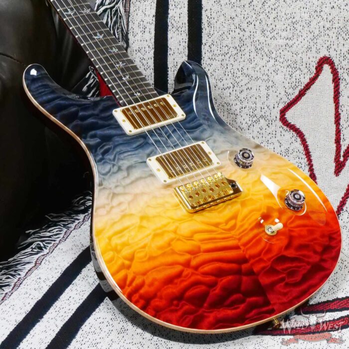Paul Reed Smith PRS Private Stock #10381 Quilt Maple Custom 24 Flame Maple Neck with Brazilian Rosewood Fingerboard Galaxy Fade - Image 8