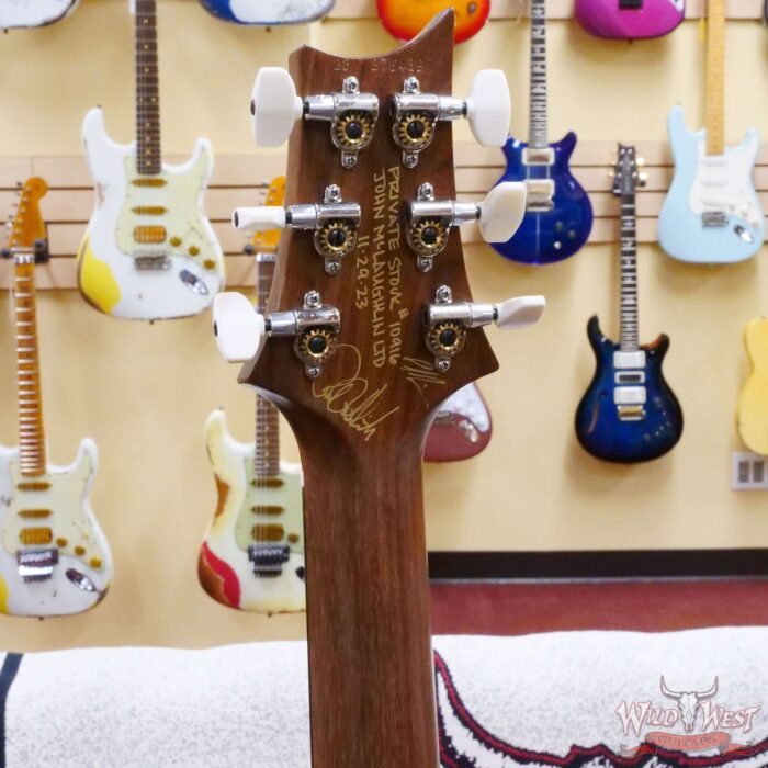 Paul Reed Smith PRS Private Stock # 10916 John McLaughlin Limited Edition Celtic Knot Inlays Charcoal Phoenix Signed by John McLaughlin - Image 11