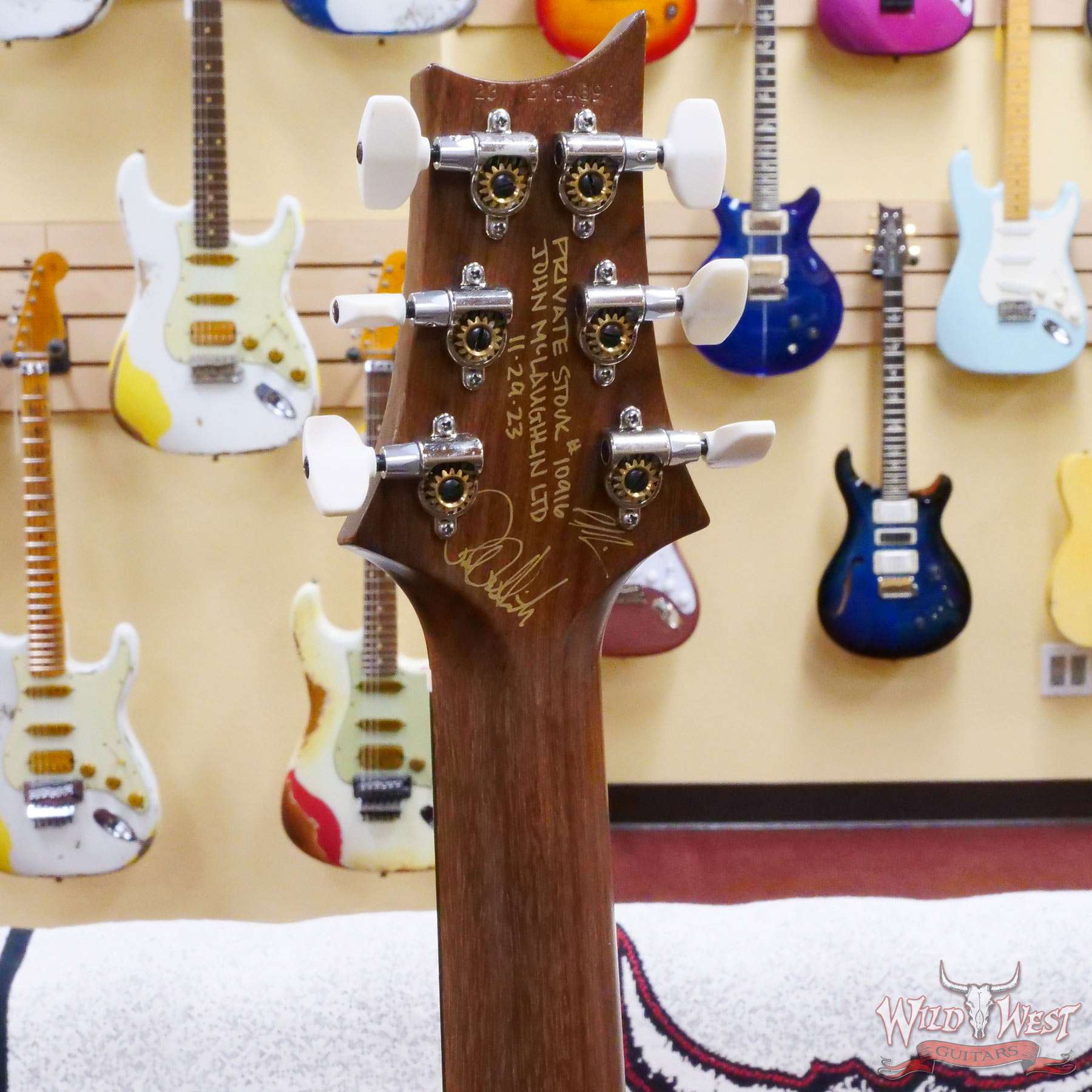 prs-ps10916-376489-d6__wwg.jpg Paul Reed Smith PRS Private Stock # 10916 John McLaughlin Limited Edition Celtic Knot Inlays Charcoal Phoenix Signed by John McLaughlin - Image 11