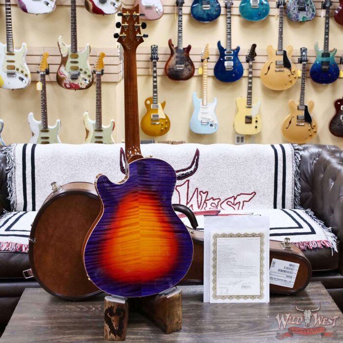 Paul Reed Smith PRS Private Stock # 11066 Singlecut Archtop II Brazilian Rosewood Fingerboard with Tree of Life Inlays Indian Ocean Sunset 5.65 LBS - Image 10