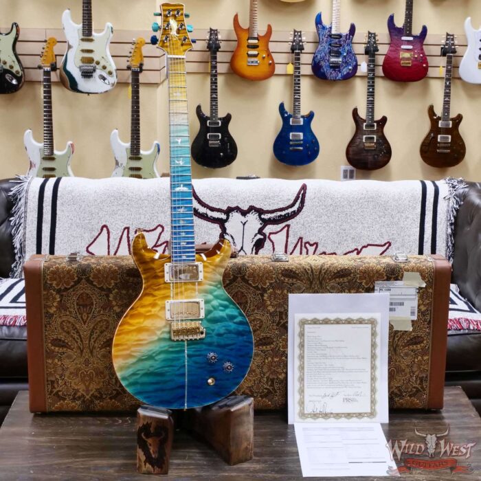 Paul Reed Smith PRS Private Stock # 11308 Santana Retro Quilt Maple Top Flame Maple Fingerboard Beach Cross Fade 7.35 lbs - Image 6