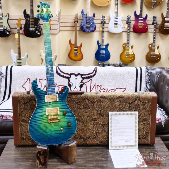Paul Reed Smith PRS Private Stock # 11314 Custom 24 Flame Maple Top & Fingerboard Laguna Glow 7.50 lbs - Image 6