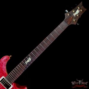 Paul Reed Smith PRS Private Stock # 11317 Custom 24 Piezo Stoptail Maple Burl Top Madagascar Rosewood Fingerboard Bonnie Pink 7.80 lbs - Image 4
