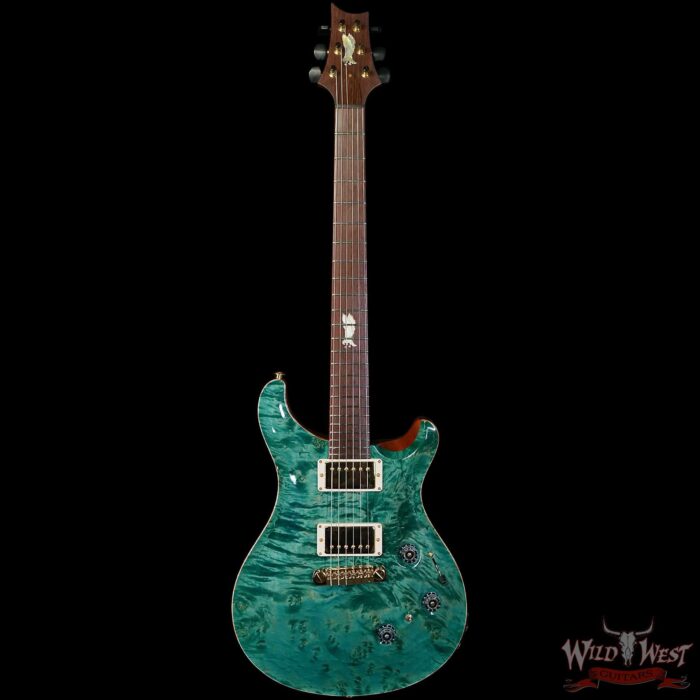 Paul Reed Smith PRS Private Stock # 11320 Custom 24 Piezo Stoptail Burl Maple Top Madagascar Rosewood Fingerboard Bahamian Blue 7.95 lbs - Image 3