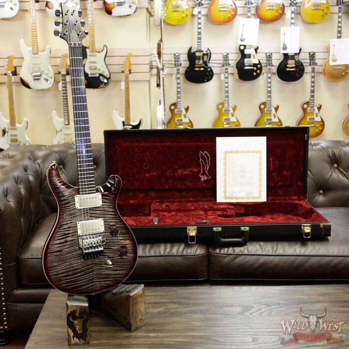 PRS PS4605 Private Stock “Vampire Floyd” Flame Custom 24 Ebony Fretboard Charcoal Purple Smoke Burst - Image 13