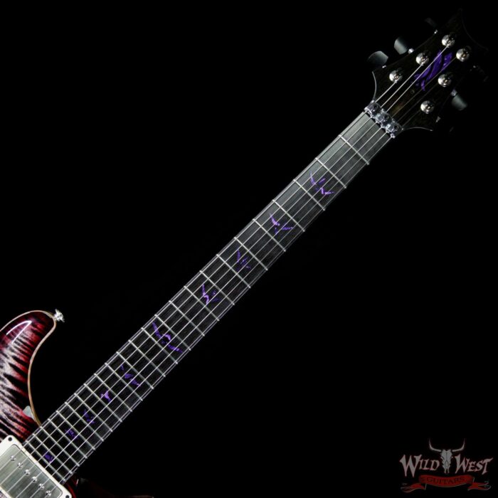 PRS PS4605 Private Stock “Vampire Floyd” Flame Custom 24 Ebony Fretboard Charcoal Purple Smoke Burst - Image 9