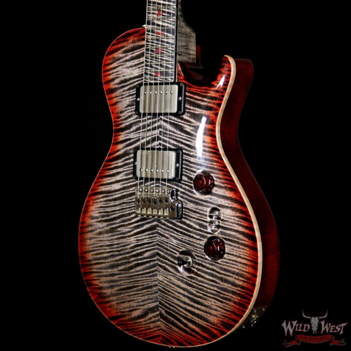 PRS Private Stock #5999 Singlecut 24 Frets Flame Maple Top Neck & Board Charcoal Cherry Burst - Image 2