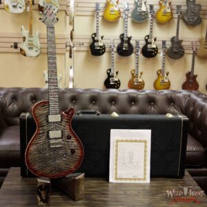 PRS Private Stock #5999 Singlecut 24 Frets Flame Maple Top Neck & Board Charcoal Cherry Burst - Image 11