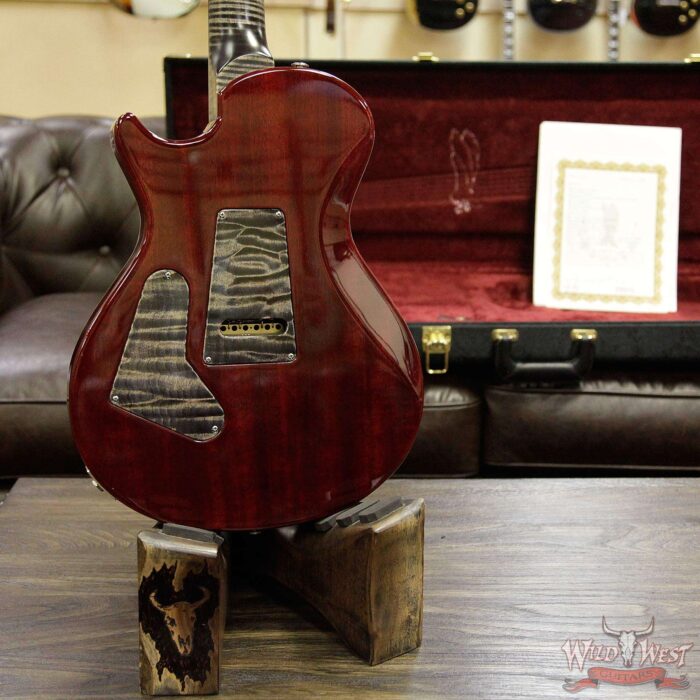 PRS Private Stock #5999 Singlecut 24 Frets Flame Maple Top Neck & Board Charcoal Cherry Burst - Image 14