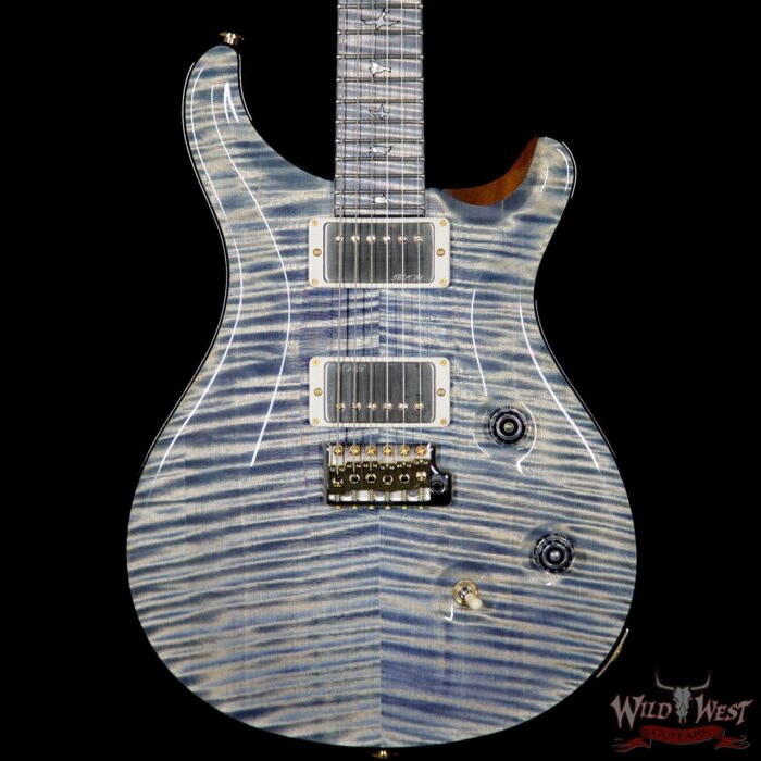 PRS Private Stock PS6151 Flame Custom 24 Stained Flame Maple Neck and Fretboard Triple Faded Indigo - Image 3