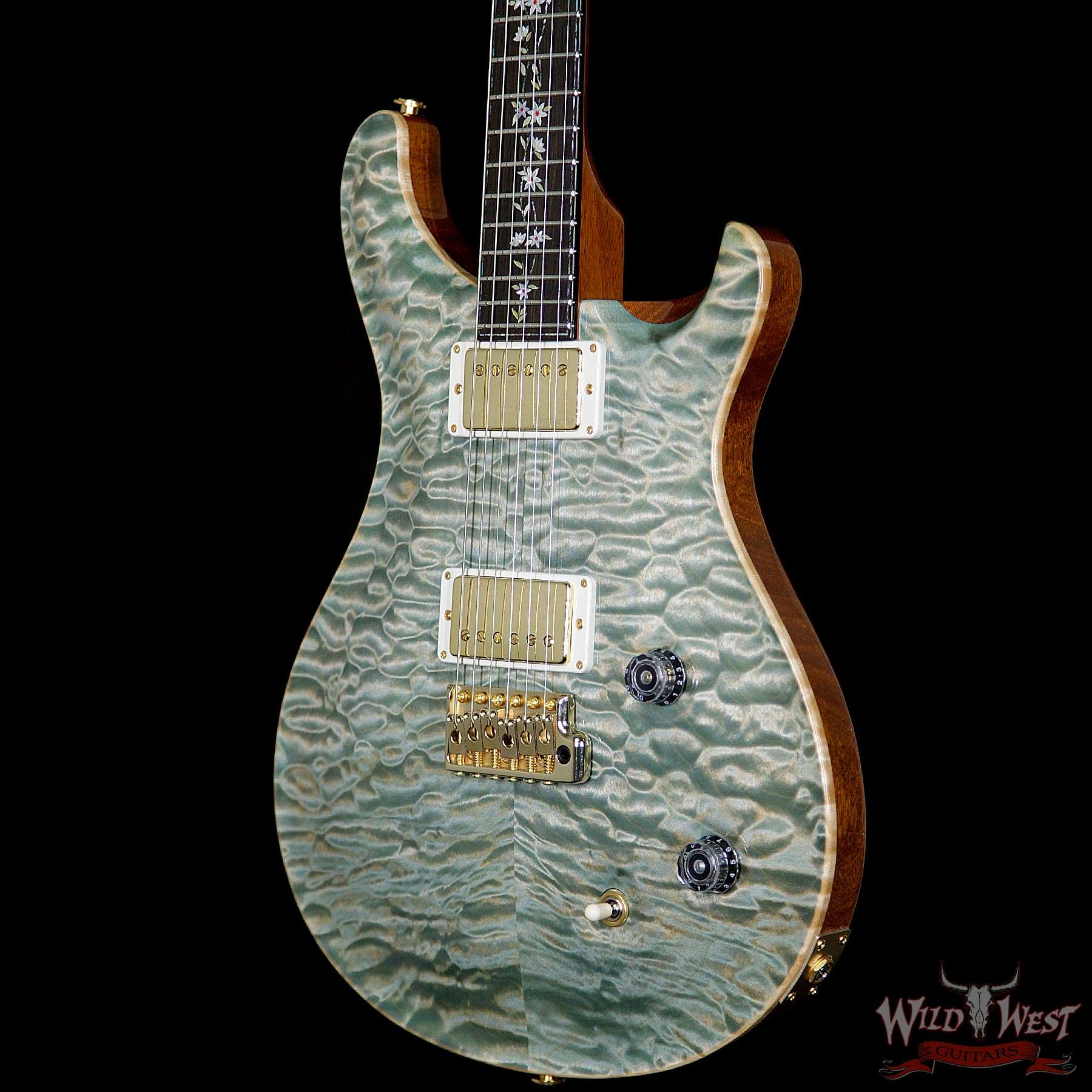 prs-ps6708-cu22-tol-tealmist-244893-br__wwg.jpg Paul Reed Smith PRS Private Stock PS6708 Quilt Top Custom 22 Modern “Tree of Life” Inlay Teal Mist - Image 2