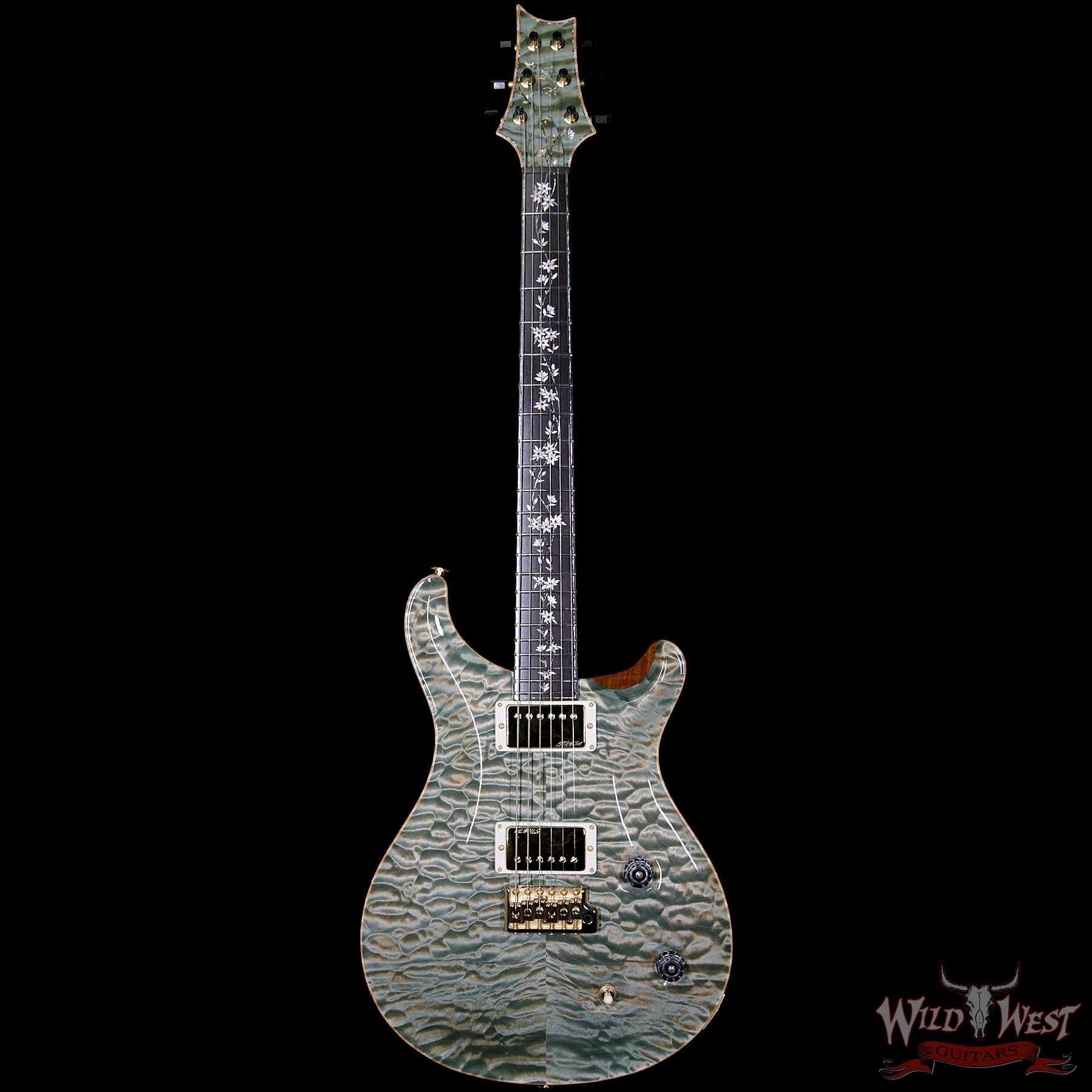 prs-ps6708-cu22-tol-tealmist-244893-f__wwg.jpg Paul Reed Smith PRS Private Stock PS6708 Quilt Top Custom 22 Modern “Tree of Life” Inlay Teal Mist - Image 5
