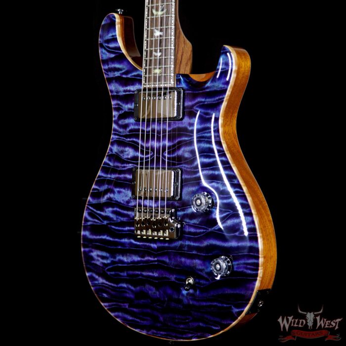PRS Private Stock #6710 Violin II (Custom 22 Fat Back) Quilt Top Ziricote Fretboard Aqua Violet - Image 2