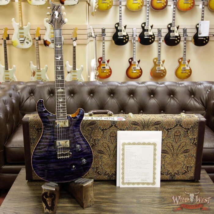 PRS Private Stock #6710 Violin II (Custom 22 Fat Back) Quilt Top Ziricote Fretboard Aqua Violet - Image 13