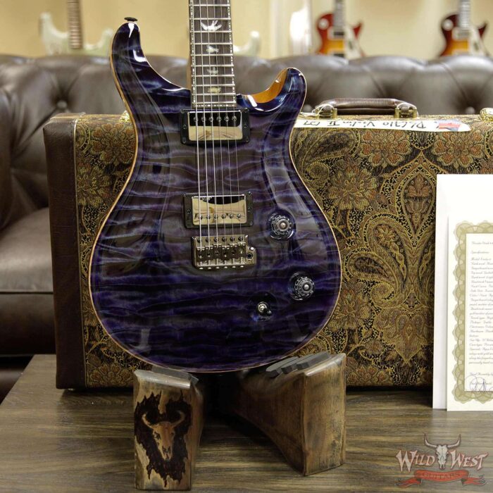 PRS Private Stock #6710 Violin II (Custom 22 Fat Back) Quilt Top Ziricote Fretboard Aqua Violet - Image 14