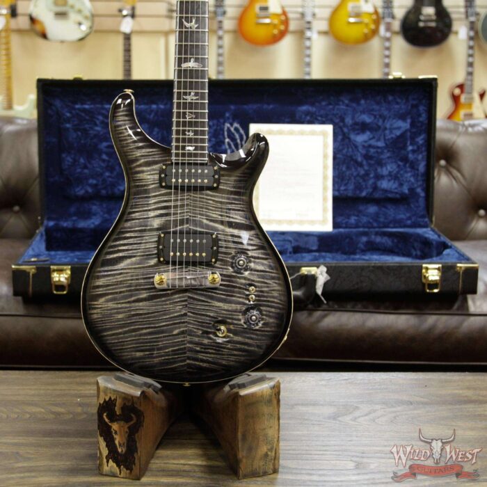 2017 PRS Private Stock 6817 408 Signature Flame Top African Blackwood Fretboard Charcoal Smoked Burst - Image 14