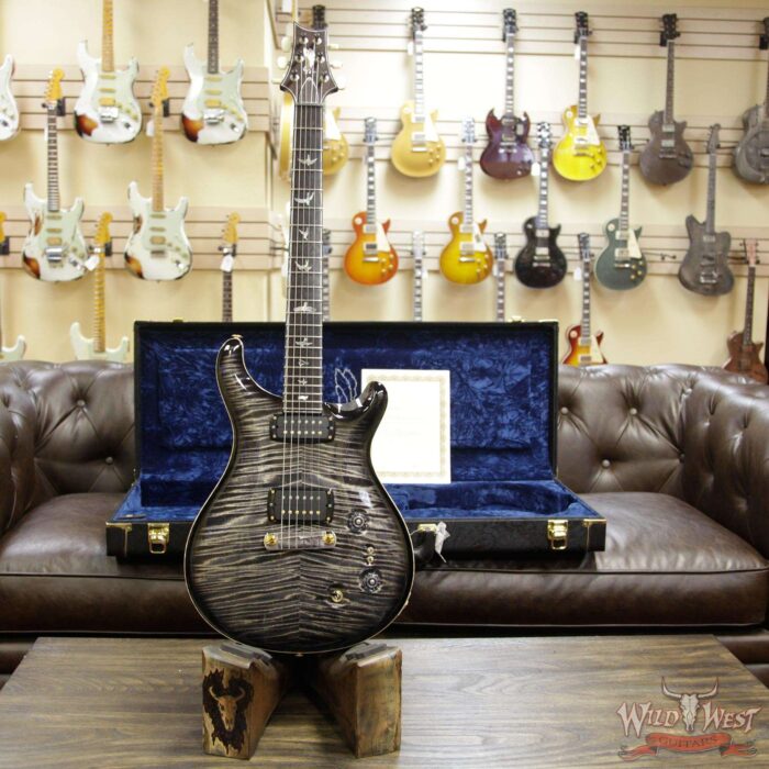 2017 PRS Private Stock 6817 408 Signature Flame Top African Blackwood Fretboard Charcoal Smoked Burst - Image 13