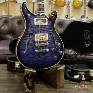 PRS Private Stock #7240 Limited Edition Hollowbody II McCarty 594 Flame Mahogany Neck Aqua Violet Smoked Burst - Image 14
