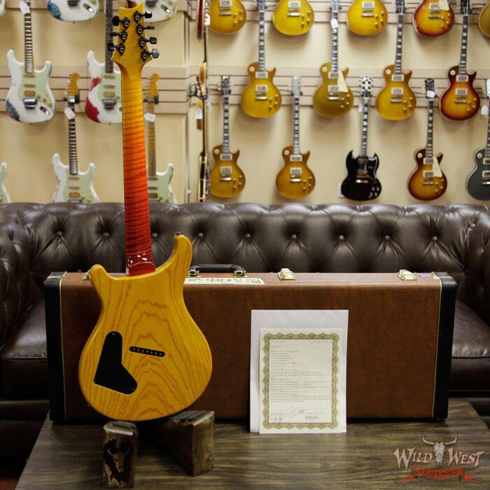 PRS Private Stock #7474 Custom 24 7-String Fanned Fret 1-Piece Burl Maple Top Cocobolo Fingerboard Dragon’s Breath - Image 13