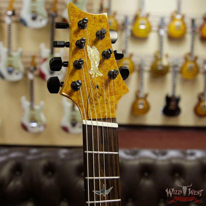 PRS Private Stock #7474 Custom 24 7-String Fanned Fret 1-Piece Burl Maple Top Cocobolo Fingerboard Dragon’s Breath - Image 7