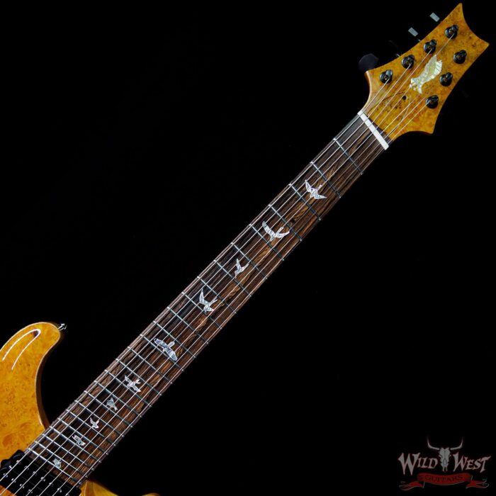 PRS Private Stock #7474 Custom 24 7-String Fanned Fret 1-Piece Burl Maple Top Cocobolo Fingerboard Dragon’s Breath - Image 8