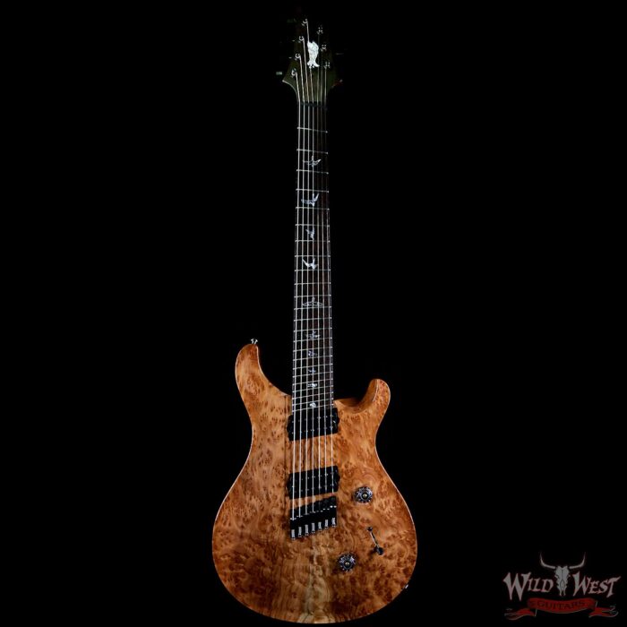 PRS Private Stock #7476 Custom 24 7-String Fanned Fret Redwood Burl Top Brazilian Rosewood Board Natural - Image 5