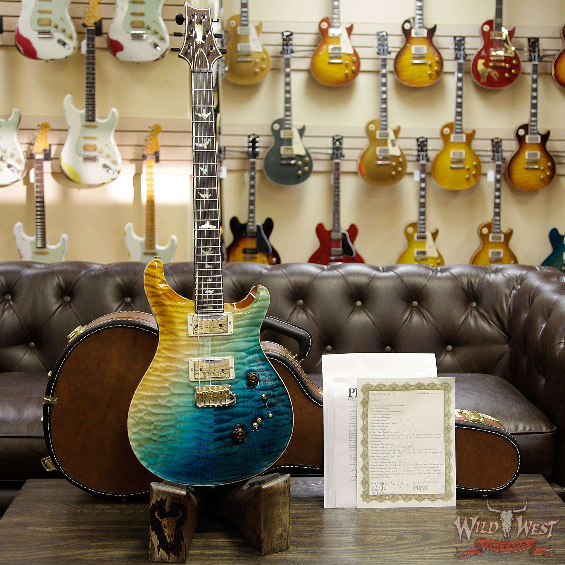prs-ps7479-cu2408-beachcrossfade-260338-d1__wwg.jpg PRS Private Stock #7479 Custom 24-08 Singlecut Thickness Quilt Top Mahogany Middle Sapele Back Beach Cross Fade - Image 11