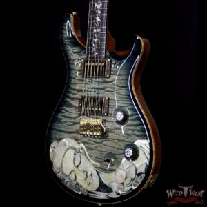 PRS Private Stock #7822 Guitar of the Gods Custom 24 Brazilian Rosewood Fingerboard with Tree of Life Inlay Glacier Blue Smoked Burst - Image 2